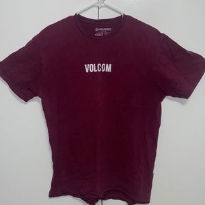 MAROON VOLCOM T-SHIRT